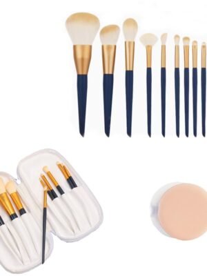 12 pieces makeup brushes set contain blush concealer eyeshadow foundation eyeliner powder brush have make up bags