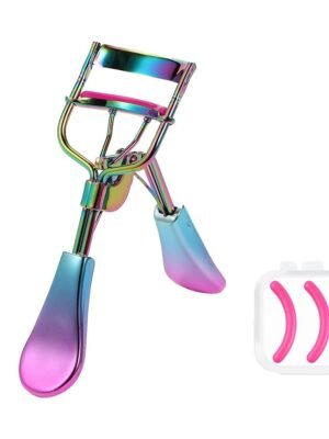 Eyelash Curler with 2 Advanced Silicone Refill Pads & Fits All Eye Shapes - Start a Beautiful Story Now! (Multi-Colored)