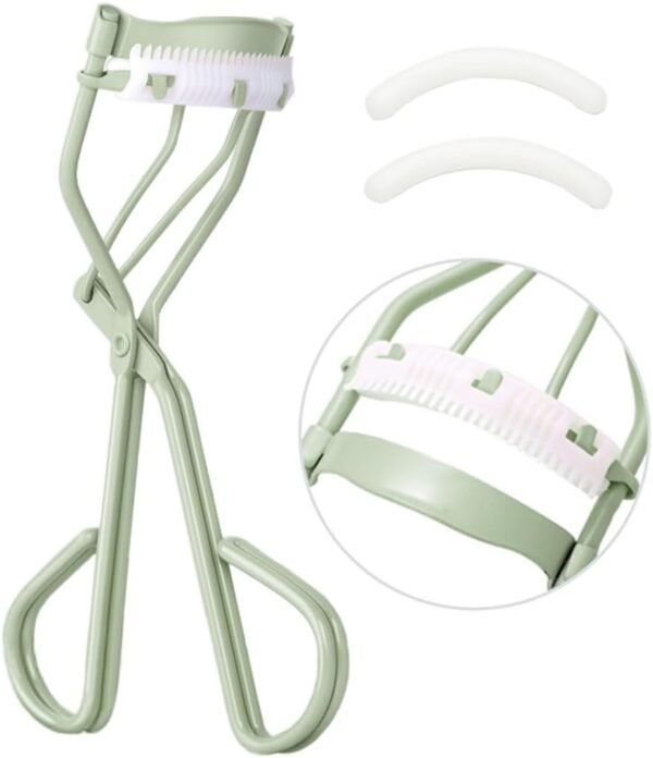 Eyelash Curlers with Built-in Comb Lash Curler with Comb Eyelash Curler with 2 Replacement Refill Pads Premium Lash Curler Makeup Tool for Women and Girls