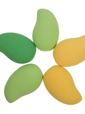 5 Pcs Mango Cosmetic Egg makeup sponge beauty sponge make up sponges for face cosmetic applicator puff eyeliner wipes make-up props unique cosmetic puffs liquid foundation puffs