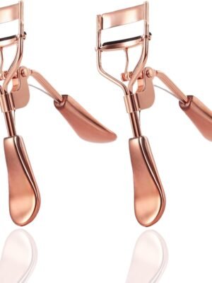 Professional Eyelash Curler Long Lasting Lifted Eyelashes Ergonomic Comfort Hold Perfect Curls in Seconds (x2 Rose Gold)