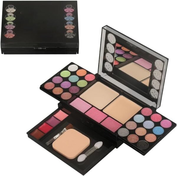 33 Color Eye Shadow Palette Lip Color Makeup Palette Sponge and Brush Cosmetics Set