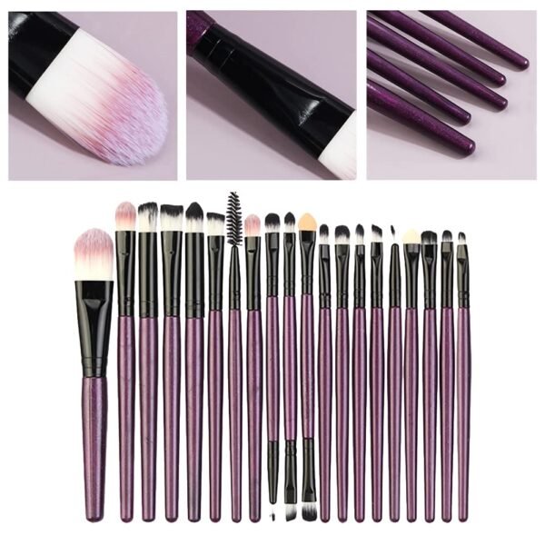 Makeup Brushes 20pcs Proffesional Cosmetics for Face Makeup Brush Set Powder Concealer Eyeshadow Eyebrow Lip Brush Beauty Tools Makeup Brushes zihei