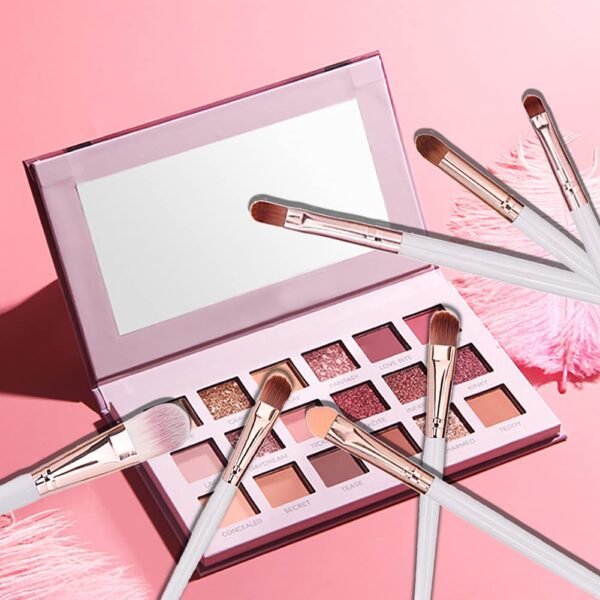Female Makeup Brushes Set 20pcs Professional Cosmetics for Face Eyeshadow Eyebow Eyelash Lip Highlighter Powder Foundation Make Up Brush Kit Tools (White)