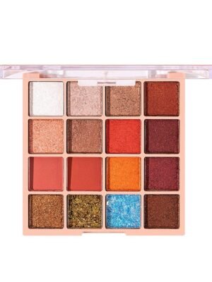 16 Colors Eyeshadow Cute Pet Dancing Makeup Glitter Waterproof Eye Shadow Palette Eye Shadow Shimmer Makeup Beauty Glazed(D)