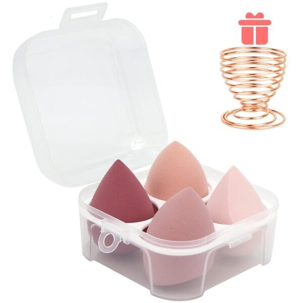 11-Piece Makeup Sponges Set - Beauty Sponge Foundation Blending Blender with A Sponge Holder, Bottle and Travel Case Flawless for Cream, Powder and Liquid