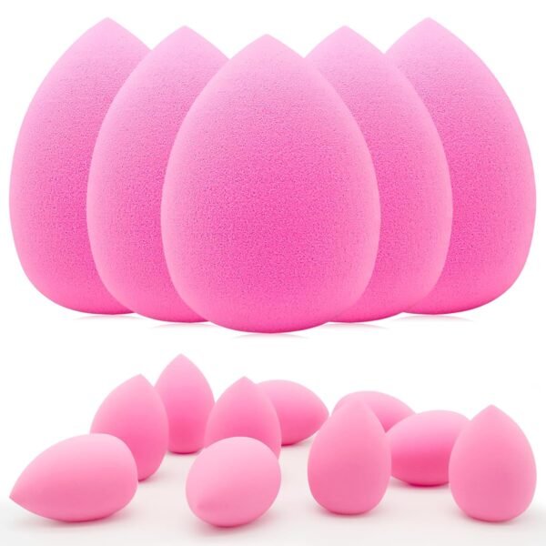 12 Pieces Professional Makeup Sponge Set,Latex Free Flawless Soft Setting Face Puffs,Beauty Sponge Blender Cosmetic Applicator for Powder,Liquid,Facial Makeup Tools