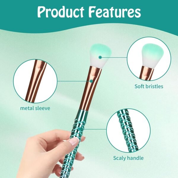 Makeup Brush Set 11Pcs Eye Makeup Brushes, Eyeshadow Concealer Eyeliner Brow Blending Brush Tool