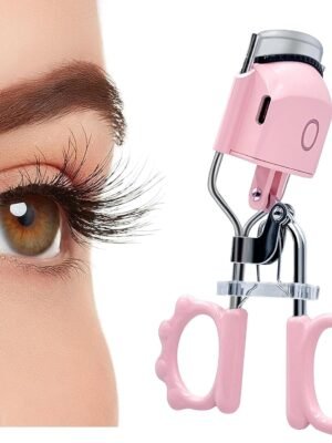 Heated Eyelash Curler for Women Rechargeable Electric Eyelash Curler,2 Heat Modes Temperature Adjustable,Fast Heat up Within 5s-10s,Silicone Pad for Quick Heating Best Curler for Eyelash