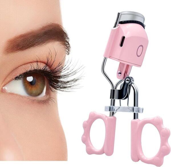 Heated Eyelash Curler for Women Rechargeable Electric Eyelash Curler,2 Heat Modes Temperature Adjustable,Fast Heat up Within 5s-10s,Silicone Pad for Quick Heating Best Curler for Eyelash