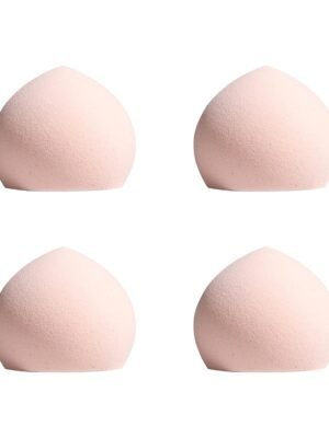 & Ultra Soft Wet Dry Marshmallow Makeup Sponge Set Latex Free  Blender for Foundation Powder Cream Concealer Bronzer Blush Perfect Flawless Airbrush Finish, Pink, 4 Count (Pack of 1)