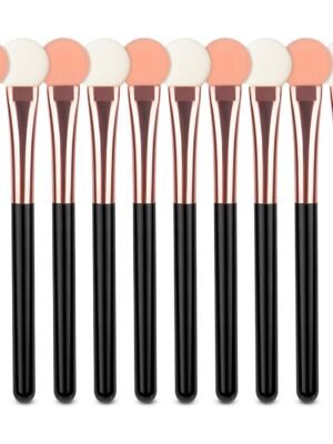 Eyeshadow Applicators Double Sided Sponge Makeup Brushes Reusable 10Pcs Round Foam Eye Shadow Applicator Sticks Brush Set Washable