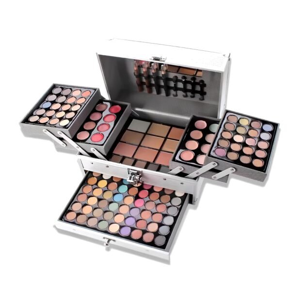 Ultimate Makeup Set Full-Kit Combo Palette Rose/Silver Case (Silver Gray)