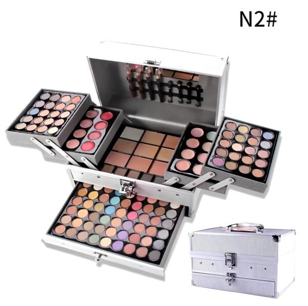 Ultimate Makeup Set Full-Kit Combo Palette Rose/Silver Case (Silver Gray)